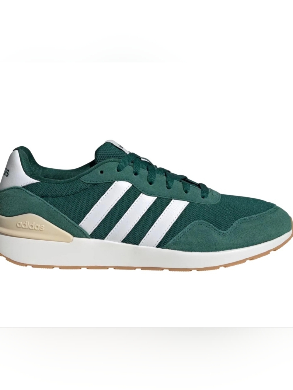 NEW Adidas Run 60s 4.0 Green Runner Sneakers White Stripes size Men 7.5 Women 9